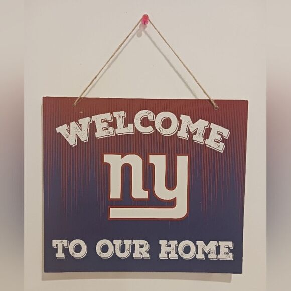 3 for 26 - NY Giants Hanging Wooden Decor Sign - Football - Picture 3 of 5